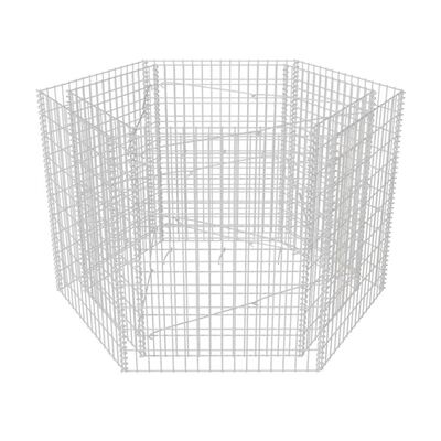 vidaXL Hexagonal Gabion Raised Bed 160x140x100 cm