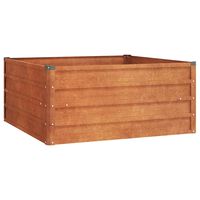 vidaXL Garden Raised Bed Rusty 100x100x45 cm Corten Steel