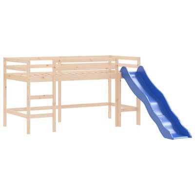 vidaXL Kids' Loft Bed without Mattress with Slide 90x190 cm Single