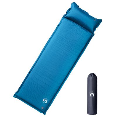 vidaXL Self Inflating Camping Mattress with Pillow 1-Person Turquoise