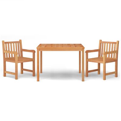 vidaXL 3 Piece Garden Dining Set Solid Wood Teak