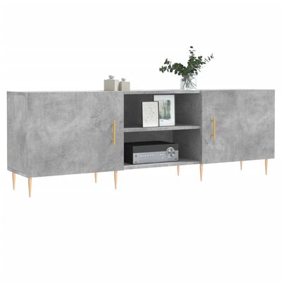 vidaXL TV Cabinet Concrete Grey 150x30x50 cm Engineered Wood