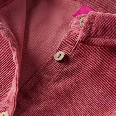 Kids' Dress with Long Sleeves Corduroy Old Pink 116