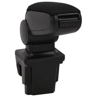 vidaXL Car Armrest Black 16x32x(35-50.5) cm ABS