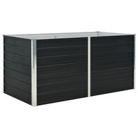 vidaXL Raised Garden Bed Anthracite 160x80x77 cm Galvanised Steel