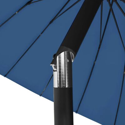 vidaXL Garden Parasol with Aluminium Pole 270 cm Azure Blue