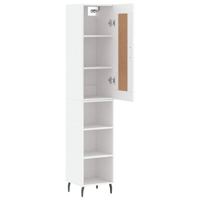 vidaXL Highboard White 34.5x34x180 cm Engineered Wood