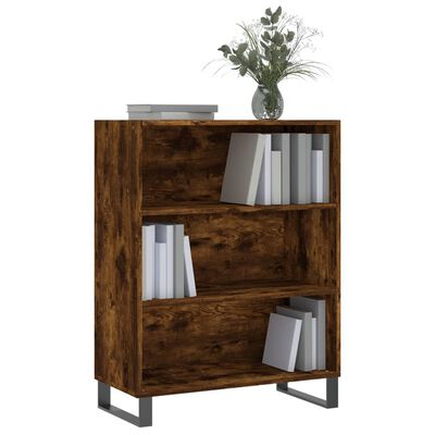 vidaxL Shelf Cabinet Smoked Oak 69.5x32.5x90 cm Engineered Wood