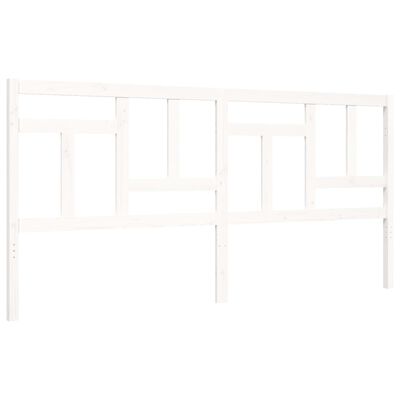 vidaXL Bed Frame without Mattress White Super King Size Solid Wood Pine