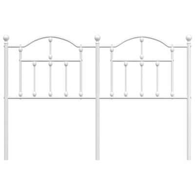 vidaXL Metal Headboard White 140 cm