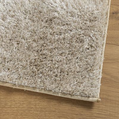 vidaXL Rug ISTAN High Pile Shiny Look Beige 120x170 cm