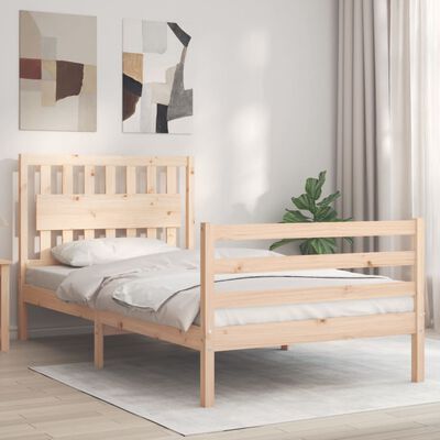 vidaXL Bed Frame without Mattress 100x200 cm Solid Wood