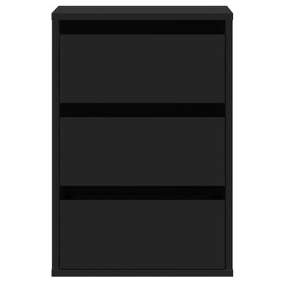 vidaXL Corner Chest of Drawers Black 40x41x58 cm Engineered Wood