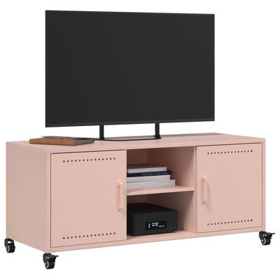 vidaXL TV Cabinet Pink 100.5x39x43.5 cm Steel