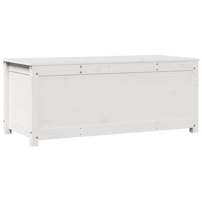 vidaXL Storage Box White 110x50x45.5 cm Solid Wood Pine