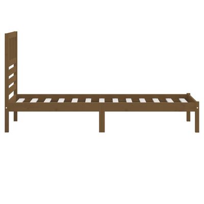 vidaXL Bed Frame without Mattress Honey Brown Solid Wood Pine 100x200 cm