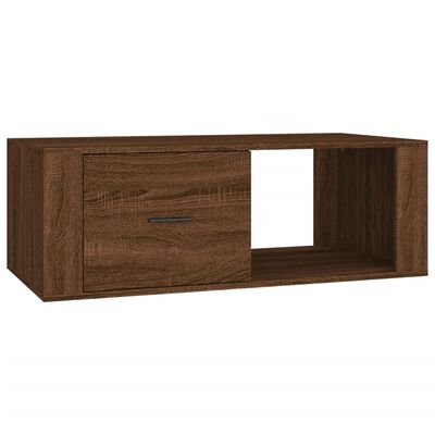 vidaXL Coffee Table Brown Oak 100x50.5x35 cm Engineered Wood