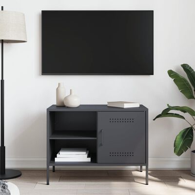 vidaXL TV Cabinet Anthracite 68x39x50.5 cm Steel