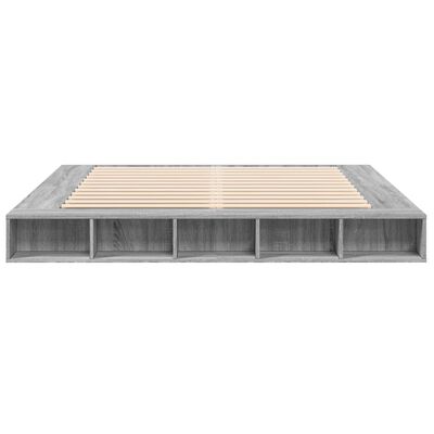 vidaXL Bed Frame without Mattress Grey Sonoma 200x200 cm