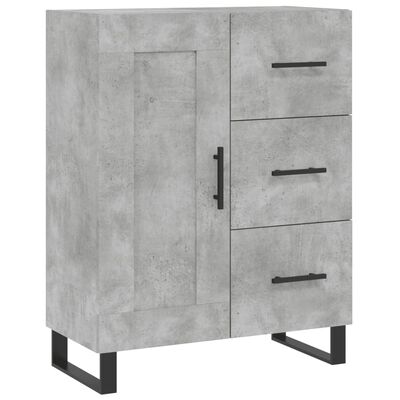 vidaXL Highboard Concrete Grey 69.5x34x180 cm Engineered Wood