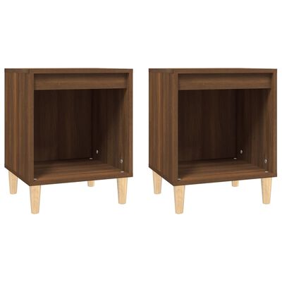 vidaXL Bedside Cabinets 2 pcs Brown Oak 40x35x50 cm