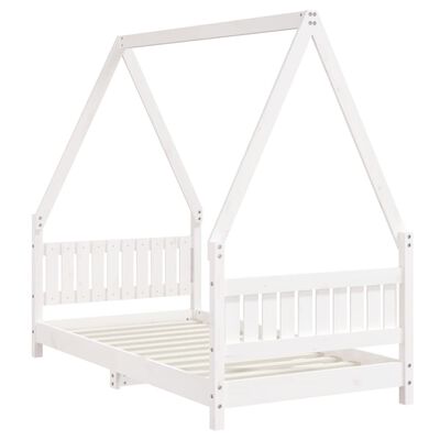 vidaXL Kids Bed Frame White 80x160 cm Solid Wood Pine