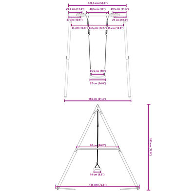 vidaXL Outdoor Swing Set with Swing