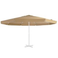 vidaXL Replacement Fabric for Outdoor Parasol Taupe 500 cm