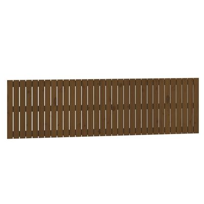 vidaXL Wall Headboard Honey Brown 204x3x60 cm Solid Wood Pine