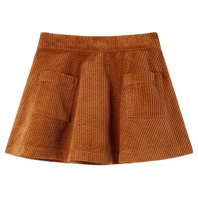 Kids' Skirt with Pockets Corduroy Cognac 104