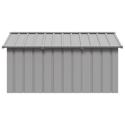 vidaXL Dog House Grey 116.5x153x81.5 cm Galvanised Steel