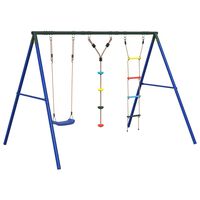 vidaXL Outdoor Swing Set with Swing, Ladder, Disc Swing
