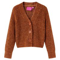 Kids' Cardigan Knitted Cognac 92