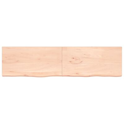 vidaXL Bathroom Countertop 200x50x(2-4) cm Untreated Solid Wood