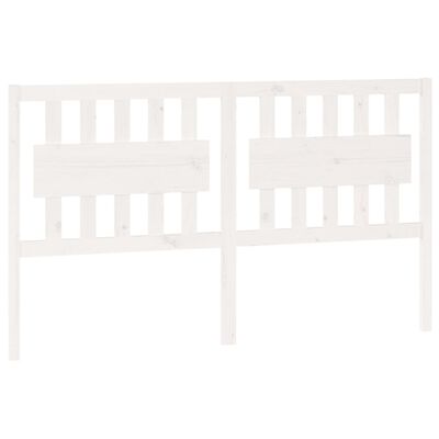 vidaXL Bed Headboard White 155.5x4x100 cm Solid Wood Pine