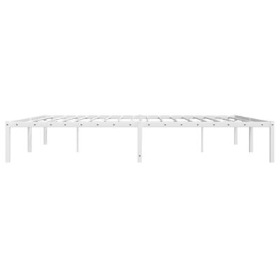 vidaXL Metal Bed Frame without Mattress White 200x200 cm