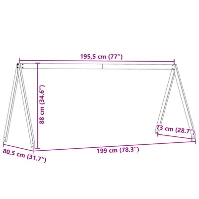 vidaXL Kids' Bed Roof 199x80.5x88 cm Solid Wood Pine