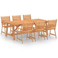 vidaXL 7 Piece Garden Dining Set Solid Acacia Wood