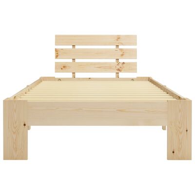 vidaXL Bed Frame without Mattress Solid Pine Wood 100x200 cm