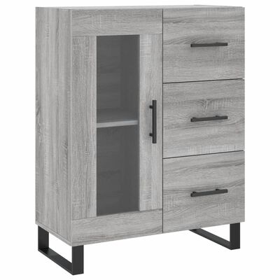 vidaXL Sideboard Grey Sonoma 69.5x34x90 cm Engineered Wood