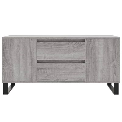 vidaXL Coffee Table Grey Sonoma 102x44.5x50 cm Engineered Wood