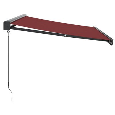 vidaXL Manual Retractable Awning Burgundy 300x250 cm