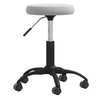 vidaXL Office Swivel Chair Light Grey Velvet