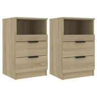 vidaXL Bedside Cabinets 2 pcs Sonoma Oak Engineered Wood