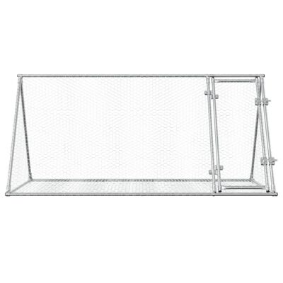 vidaXL Rabbit Cage Silver 200x105x91 cm Galvanised Steel