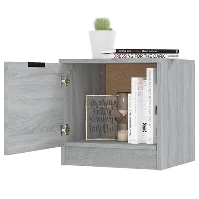 vidaXL Bedside Cabinet Grey Sonoma 40x39x40 cm