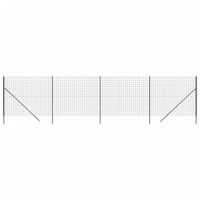 vidaXL Wire Mesh Fence Anthracite 1.6x10 m Galvanised Steel