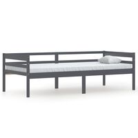 vidaXL Bed Frame without Mattress Dark Grey Solid Pinewood 90x200 cm