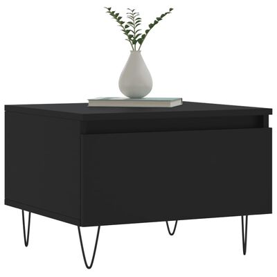 vidaXL Coffee Table Black 50x46x35 cm Engineered Wood