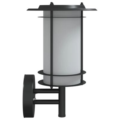 vidaXL Outdoor Wall Light Black Stainless Steel